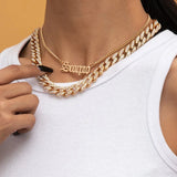 Old English Pendant Chain Necklace Set