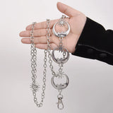 Punk Gothic Moon Sun Pendant High Waist Chain Metal Belts for Women