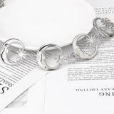 Punk Gothic Moon Sun Pendant High Waist Chain Metal Belts for Women