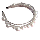 Multilayer Rhinestone Pearl Headband for Women