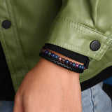 Multilayer Rope Braided Leather Bracelets For Men