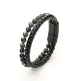 Multilayer Rope Braided Leather Bracelets For Men