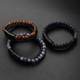 Multilayer Rope Braided Leather Bracelets For Men