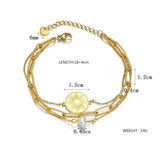 Square Link Chain Bracelet Stainless Steel Charm Bangle Gift
