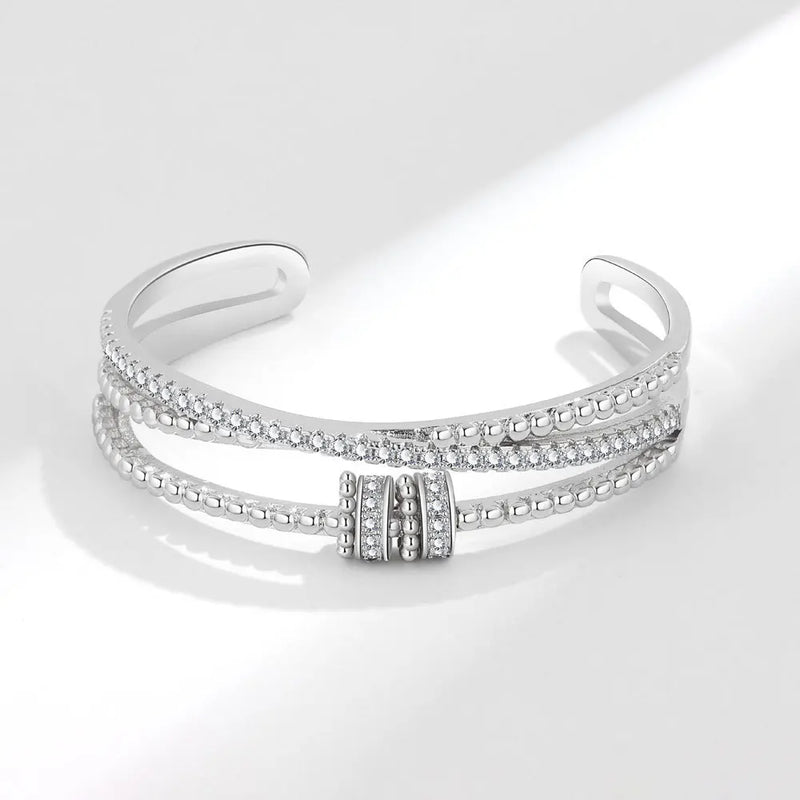 Rotatable Bead Bangles Charm Bracelet Fine Jewelry