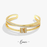 Rotatable Bead Bangles Charm Bracelet Fine Jewelry