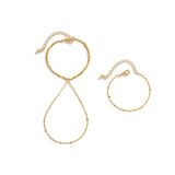 Vintage Ball Beads Chain Hand Harness Bracelet for Women