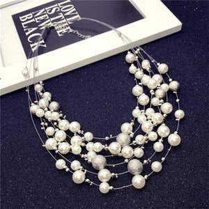 Baroque Pearl Choker Necklace for Women DIY Wedding Party Jewelry