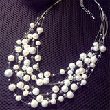 Baroque Pearl Choker Necklace for Women DIY Wedding Party Jewelry