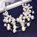 Baroque Pearl Choker Necklace for Women DIY Wedding Party Jewelry