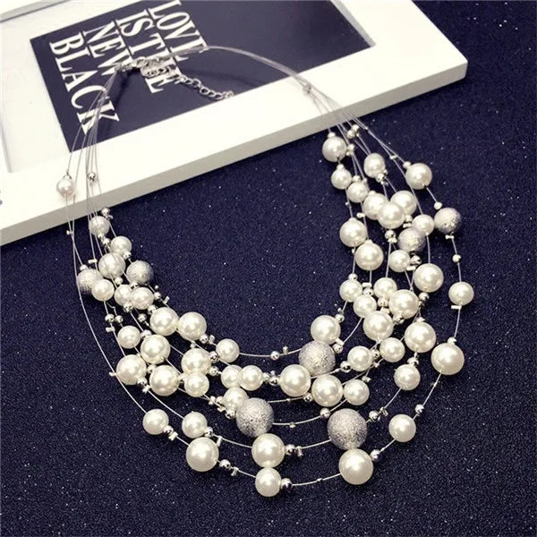 Baroque Pearl Choker Necklace for Women DIY Wedding Party Jewelry