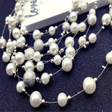 Baroque Pearl Choker Necklace for Women DIY Wedding Party Jewelry