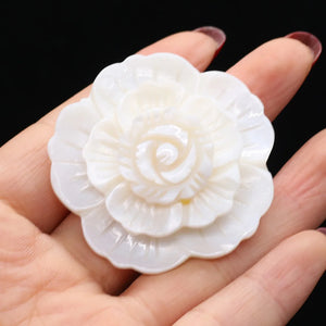 Shell Flower Pendant Mother of Pearl Charms Brooches Women DIY Necklace