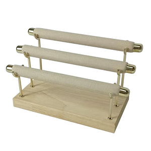 Wooden Ring Display Rack With Stick Stand