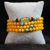 Multilayer Conch Shell 108 Beads Bracelet with Spacer 28in