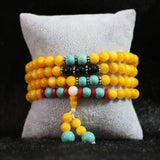 Multilayer Conch Shell 108 Beads Bracelet with Spacer 28in