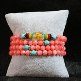 Multilayer Conch Shell 108 Beads Bracelet with Spacer 28in