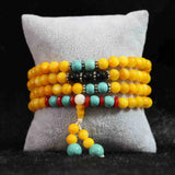 Multilayer Conch Shell 108 Beads Bracelet with Spacer 28in