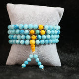 Multilayer Conch Shell 108 Beads Bracelet with Spacer 28in