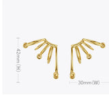 Multilayered Line Ear Cuff Earrings for Women