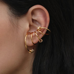 Multilayered Line Ear Cuff Earrings for Women