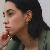 Multilayered Line Ear Cuff Earrings for Women