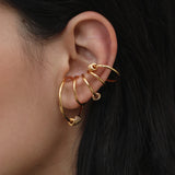 Multilayered Line Ear Cuff Earrings for Women