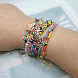 Bohemian Butterfly Beads Bracelet Cuff Bangle Jewelry