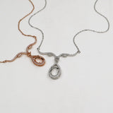 925 Silver Rose Oval Gemstone DIY Pendant Necklace 16''+2''1421108