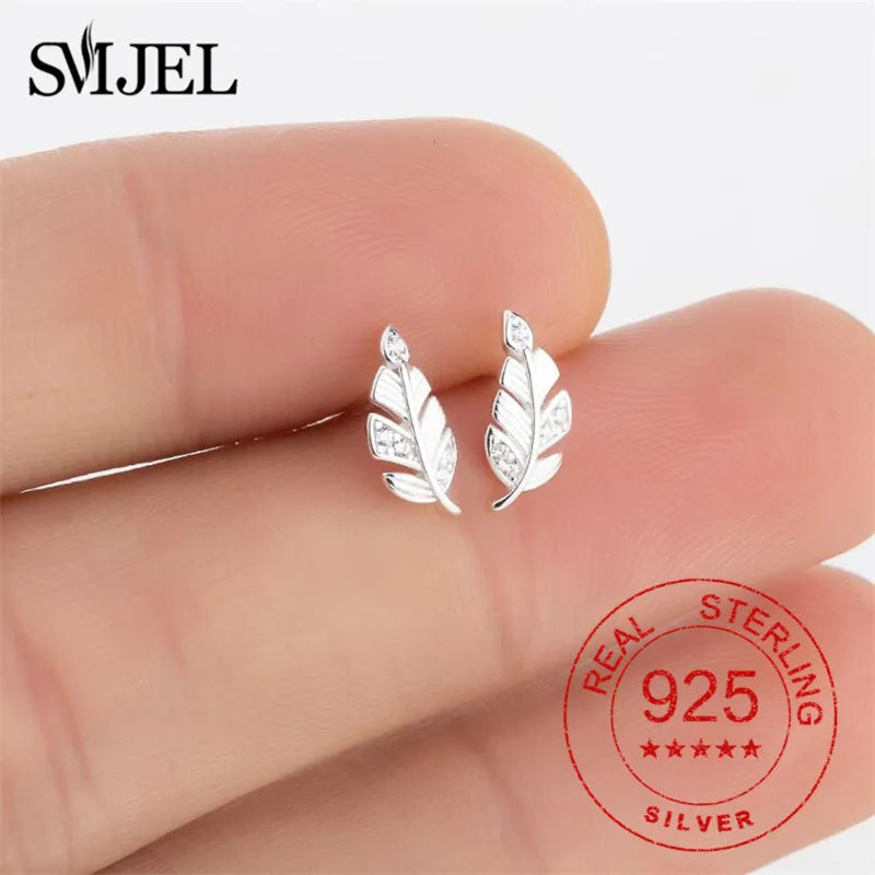 925 Silver Bohemian Leaves Moon Heart Mouse Bee Earrings