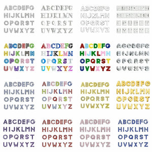130PC/lot 8mm Slide Letter Charms DIY English Alphabet for Keychains