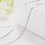 Real Tibetan Silver Slim Snake Chain Necklace Women Jewelry