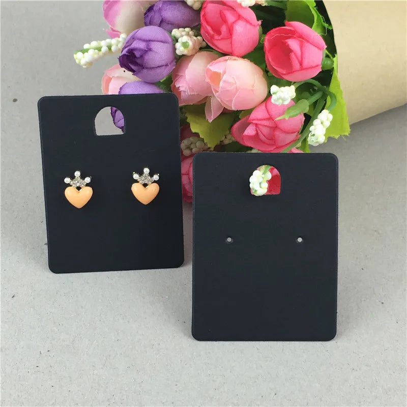 200Pcs/Lot Smiley Lovely Earring Ear Stud Display Cards 6.5x5cm