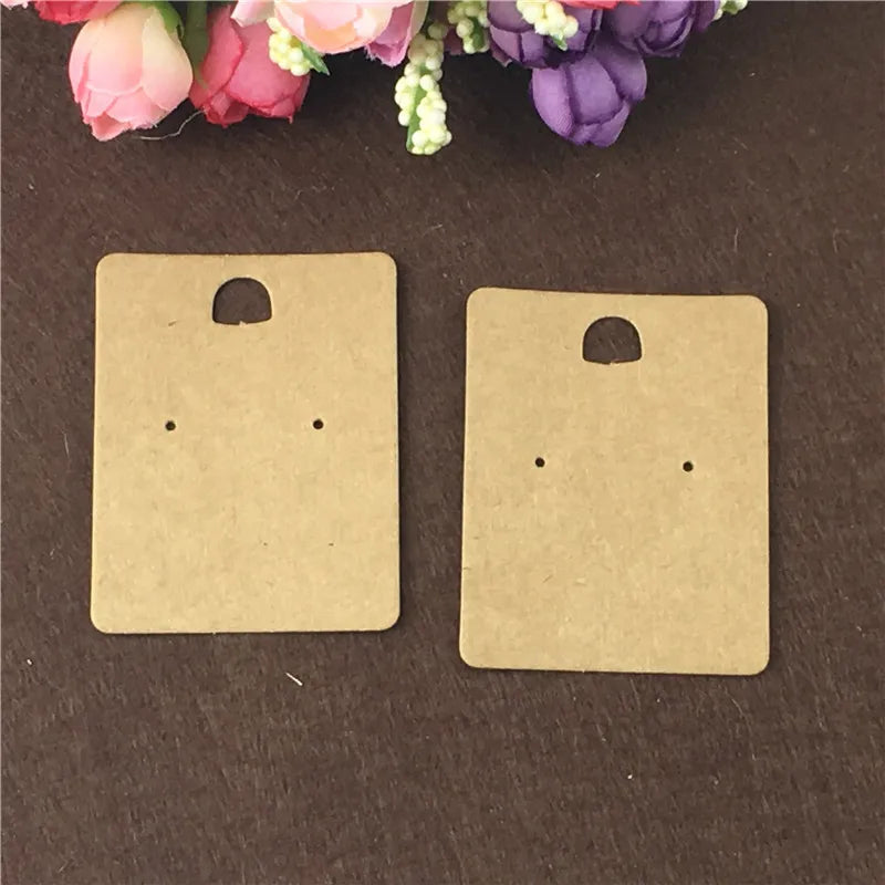 200Pcs/Lot Smiley Lovely Earring Ear Stud Display Cards 6.5x5cm