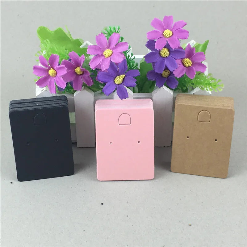200Pcs/Lot Smiley Lovely Earring Ear Stud Display Cards 6.5x5cm