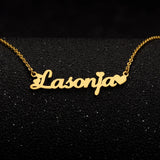 Heart Name Choker Necklace Stainless Steel Family Jewelry