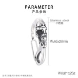 Punk Buddha Animal Skull Bone DIY Custom Keychain Carabiner Jewelry
