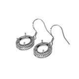 Oval Bezel Sterling Silver Earrings Settings 1702197
