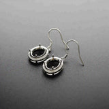Oval Bezel Sterling Silver Earrings Settings 1702197