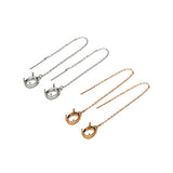 Sterling Silver Gemstone Prong Earrings Settings DIY Ear Wire 3.7''