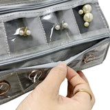 Jewelry Roll Bags Ring Earring Holder Pvc Zipper Jewelry Pouch