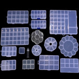 Plastic Jewelry Box Storage Container with Adjustable Compartments