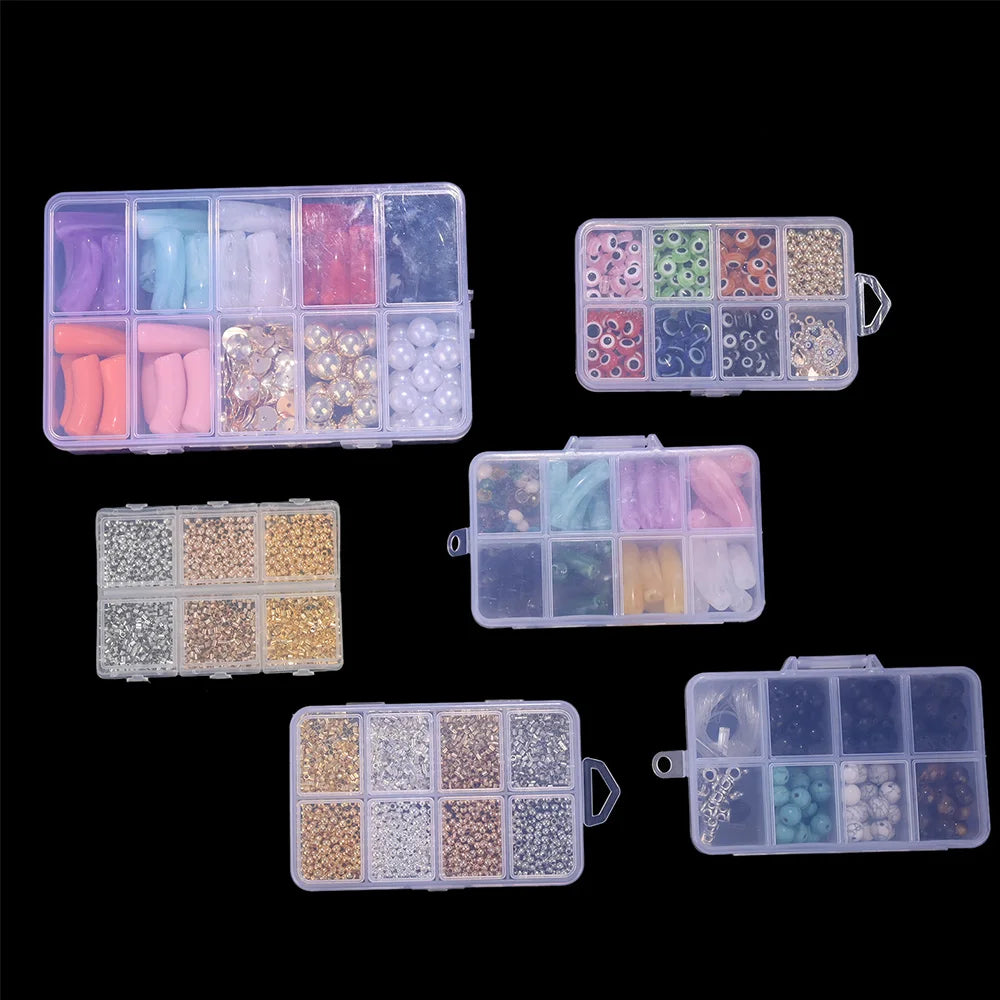 Plastic Jewelry Box Storage Container with Adjustable Compartments