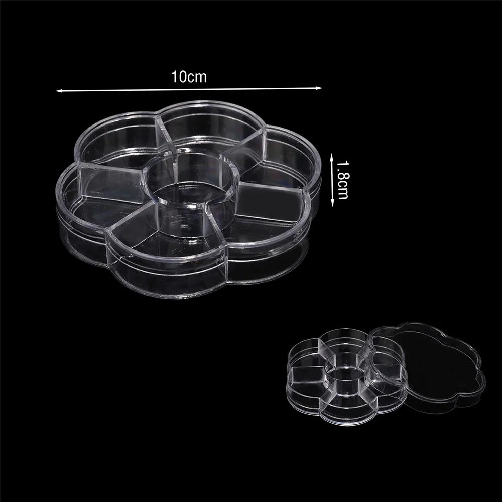 Plastic Jewelry Box Storage Container with Adjustable Compartments
