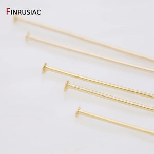 14K Real Gold-Plated Needle Pins Jewelry Making Supplies