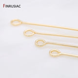 14K Real Gold-Plated Needle Pins Jewelry Making Supplies