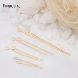 14K Real Gold-Plated Needle Pins Jewelry Making Supplies