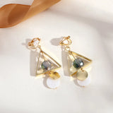 Geometric Clip on Earrings for Women Without Piercing