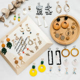 Geometric Leaves Clip Earrings Women's Jewelry