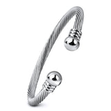Stainless Steel Twisting Line Bracelet for Women